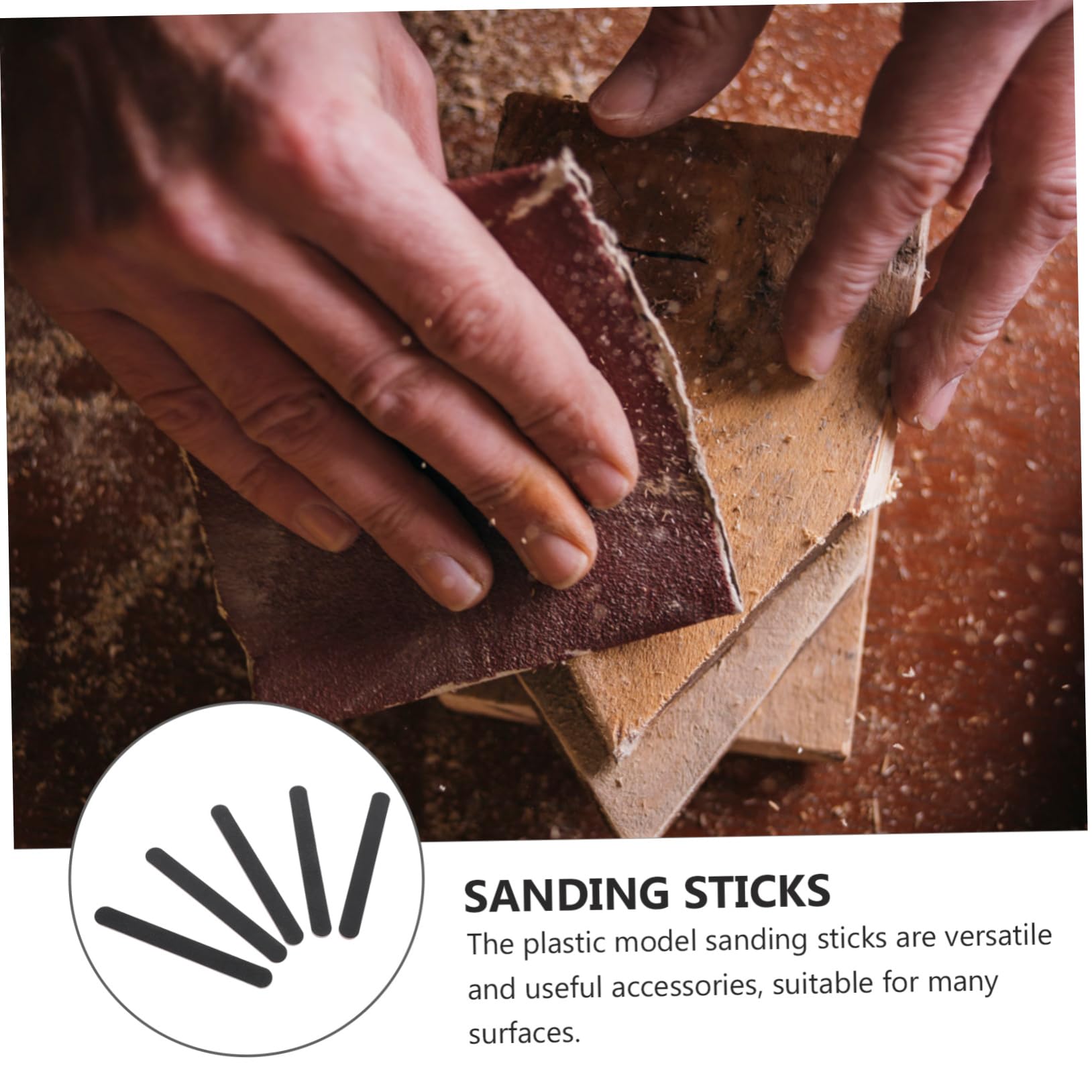 Gatuida 10pezzi Bastoncini Levigatura Modello Doppi Lati Grana Per Plastica Legno Multiuso Resistente e Leggero Strumenti Levigare Manuale Polishing Sticks