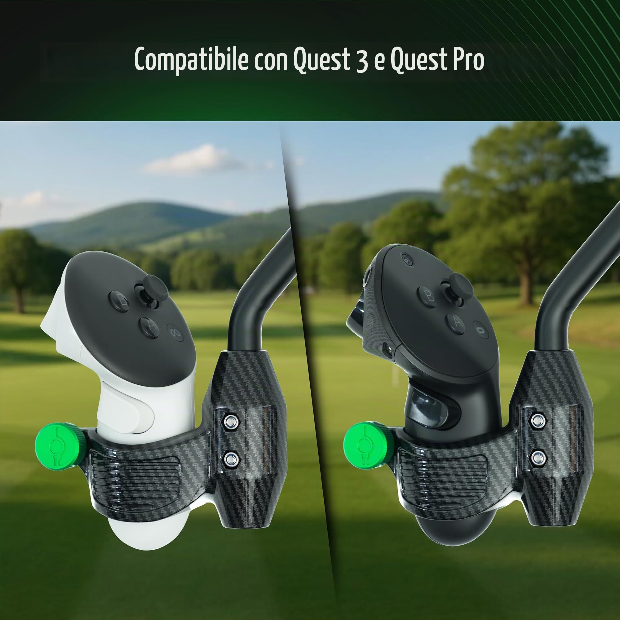 DeadEyeVR - DriVR Golf Club per Meta Quest 3 & PRO - Simulatore di Golf VR Realistico - Impugnatura ponderata VR Club per Un Gioco Migliorato