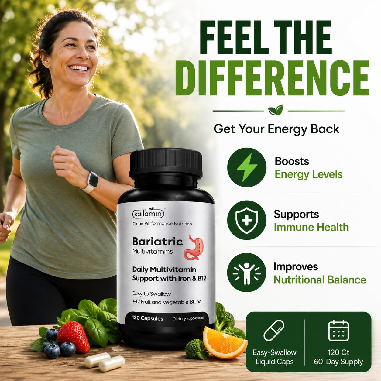 Bariatric Multivitamin with Iron, Once Daily Liquid Caps, 120 Ct — Amazon image 4