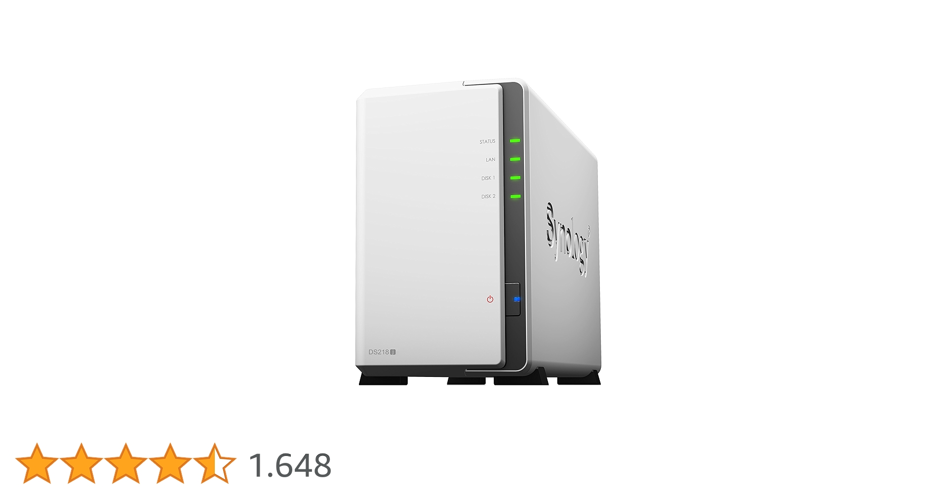 外付けハードディスク・ドライブ Synology DS218j NAS 2TB(1TBx2) 外付けハードディスク・ドライブ Synology DS218j NAS 2TB(1TBx2