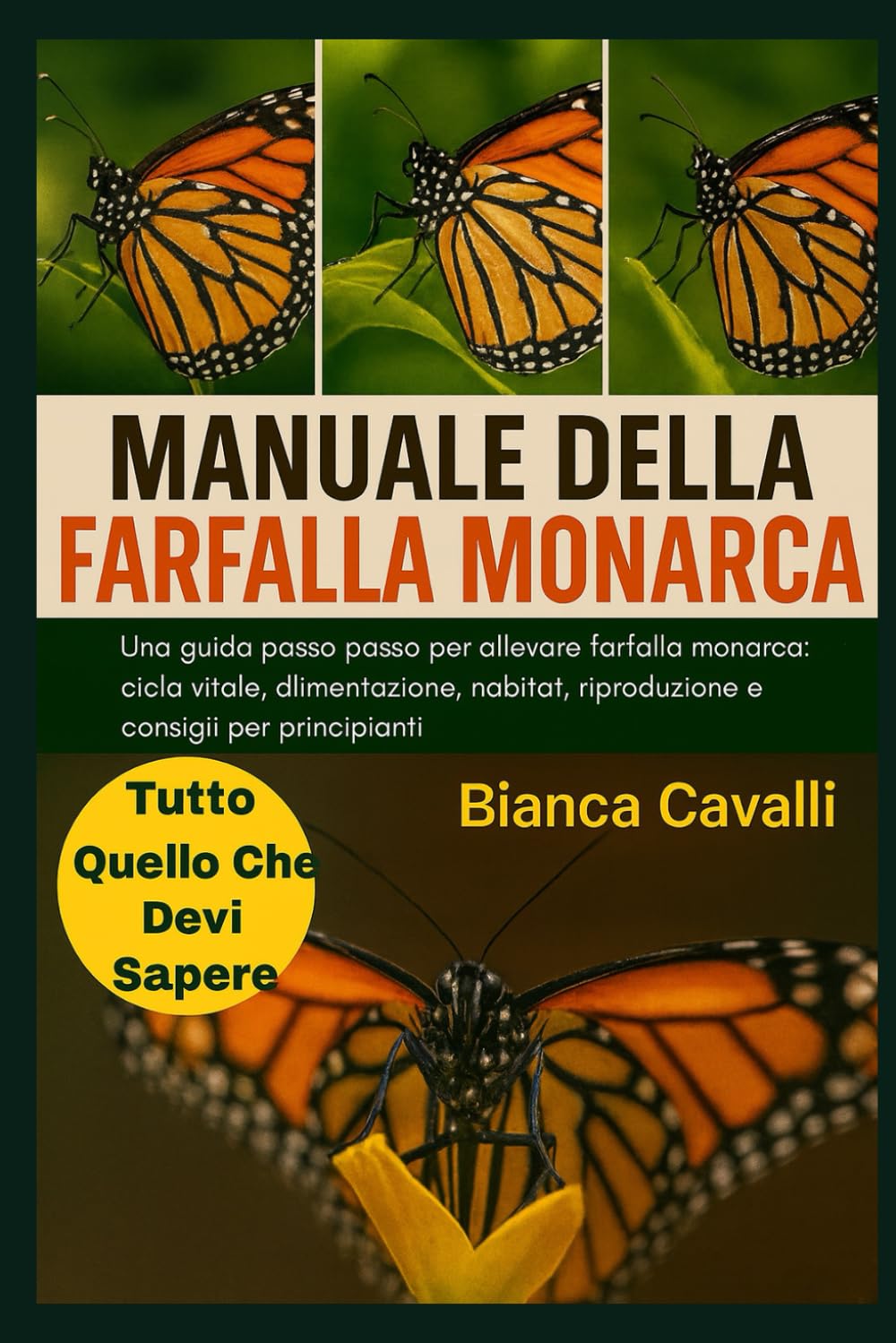 MANUALE DELLA FARFALLA MONARCA: Una guida passo passo per allevare farfalle monarca: ciclo vitale, alimentazione, habitat, riproduzione e consigli per principianti