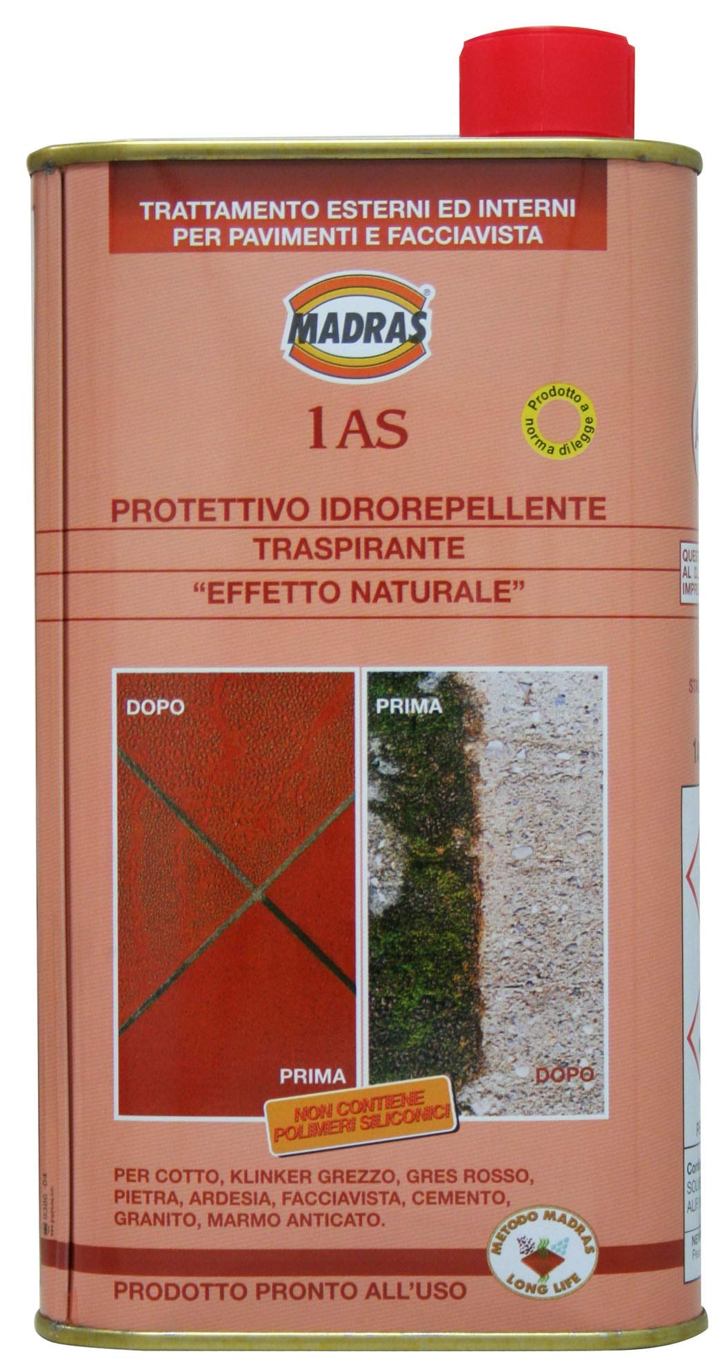 Madras 1AS 5 Lt protettivo idrorepellente traspirante effetto naturale
