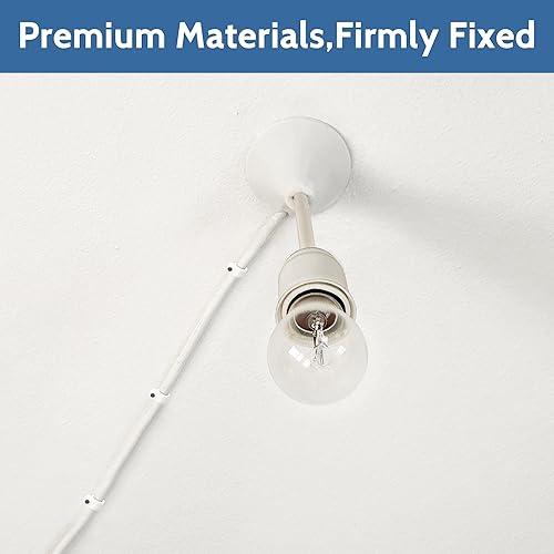 Miniatura 7 de Paquete de 400 clips de cable con kit de clavos de acero, OD clavos redondos U de 0.236 in0.276 in0.315 in0.394 in (negro y blanco, cada 50