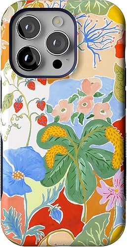 Miniatura 152 de Casely Funda para iPhone 14 Pro | Campo de flores | Floral pastel | Compatible con MagSafe | Diseño protector audaz