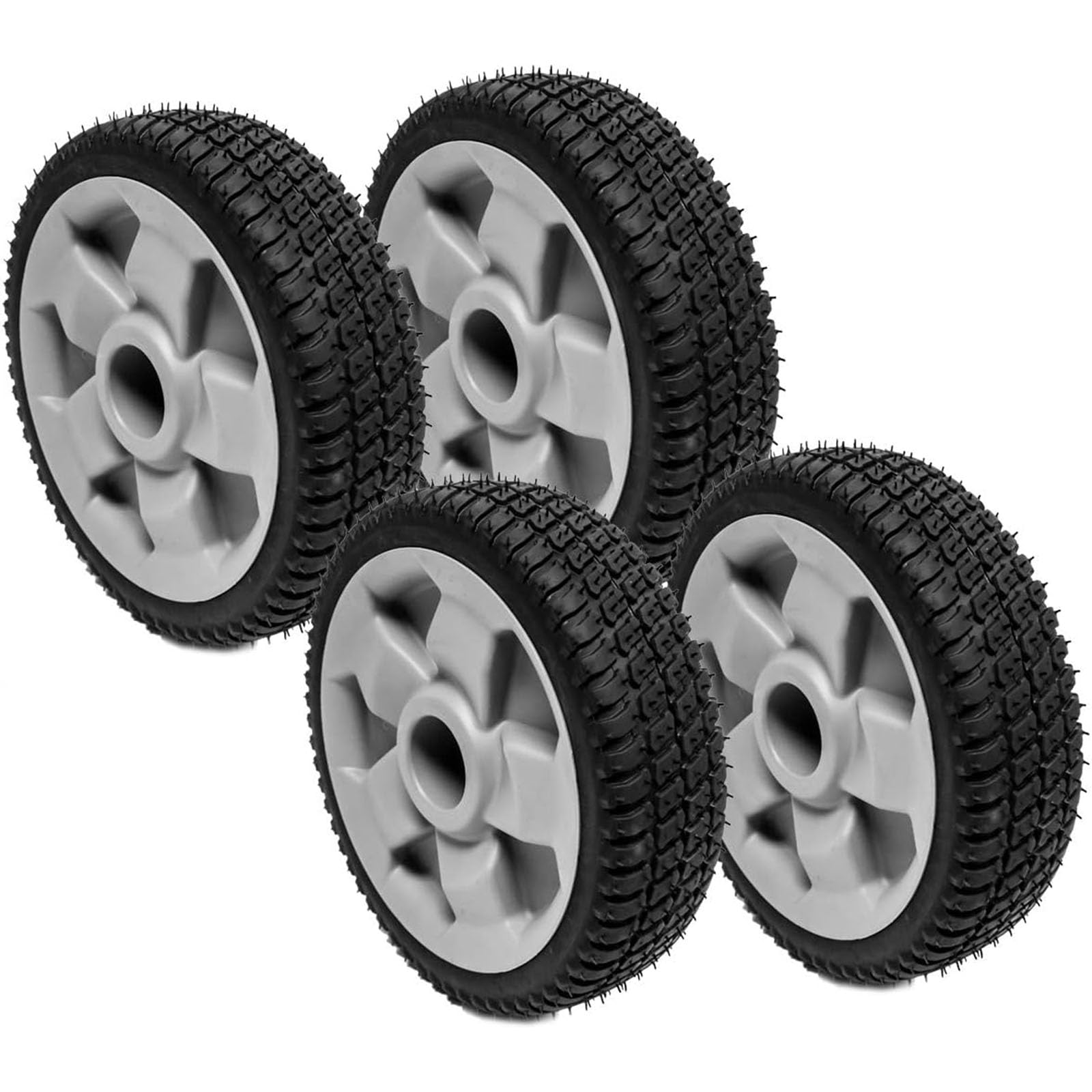 Rueda delantera de repuesto de 8 pulgadas para Toro 125-2510, rueda de plástico compatible con cortacésped TimeMaster de 30 pulgadas 20199 20200 20975 20976 20977 20978 21199 21200 21810 2110
