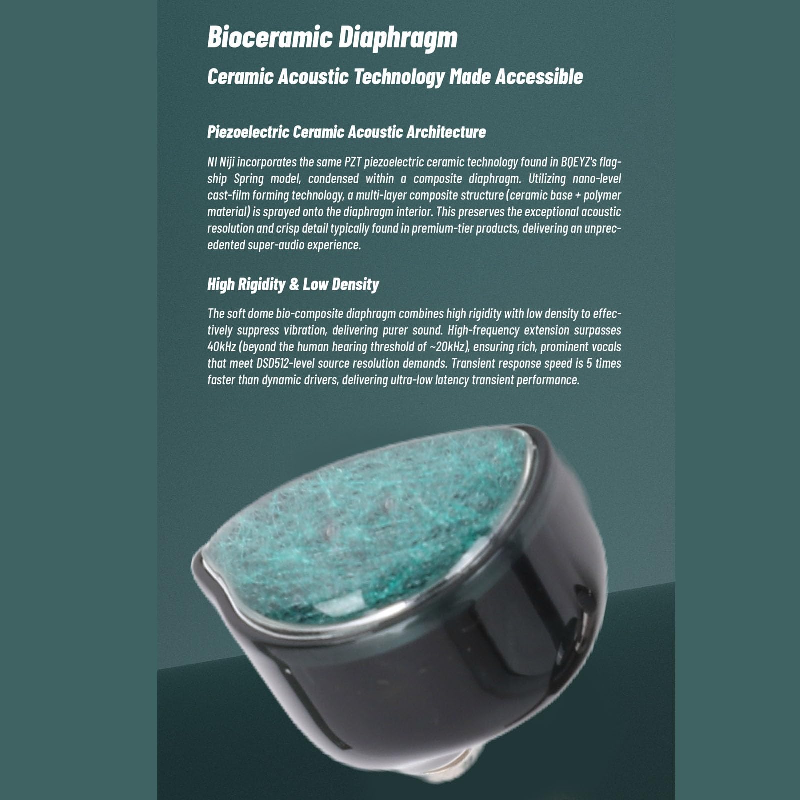 Luocute Przewodowe Słuchawki HiFi Gaming IEM, 11 Mm Dynamiczny Przetwornik Bio-ceramiczna Membrana Douszna Monitor z Odłączanymi Wtyczkami 3,5 Mm 4,4 do Kierunkowych Wskazówek