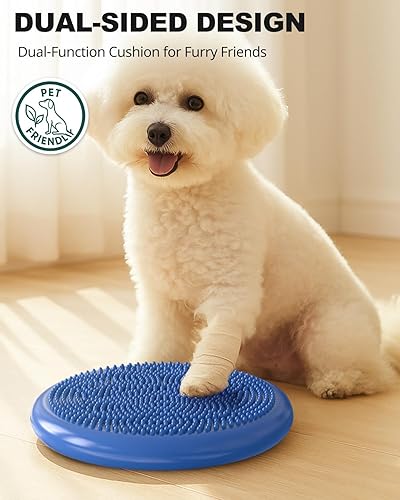 Miniatura 6 de Trideer Cojín tambaleante con bomba de inflado, asiento para niños sensoriales (varios colores), disco de equilibrio (extra grueso)