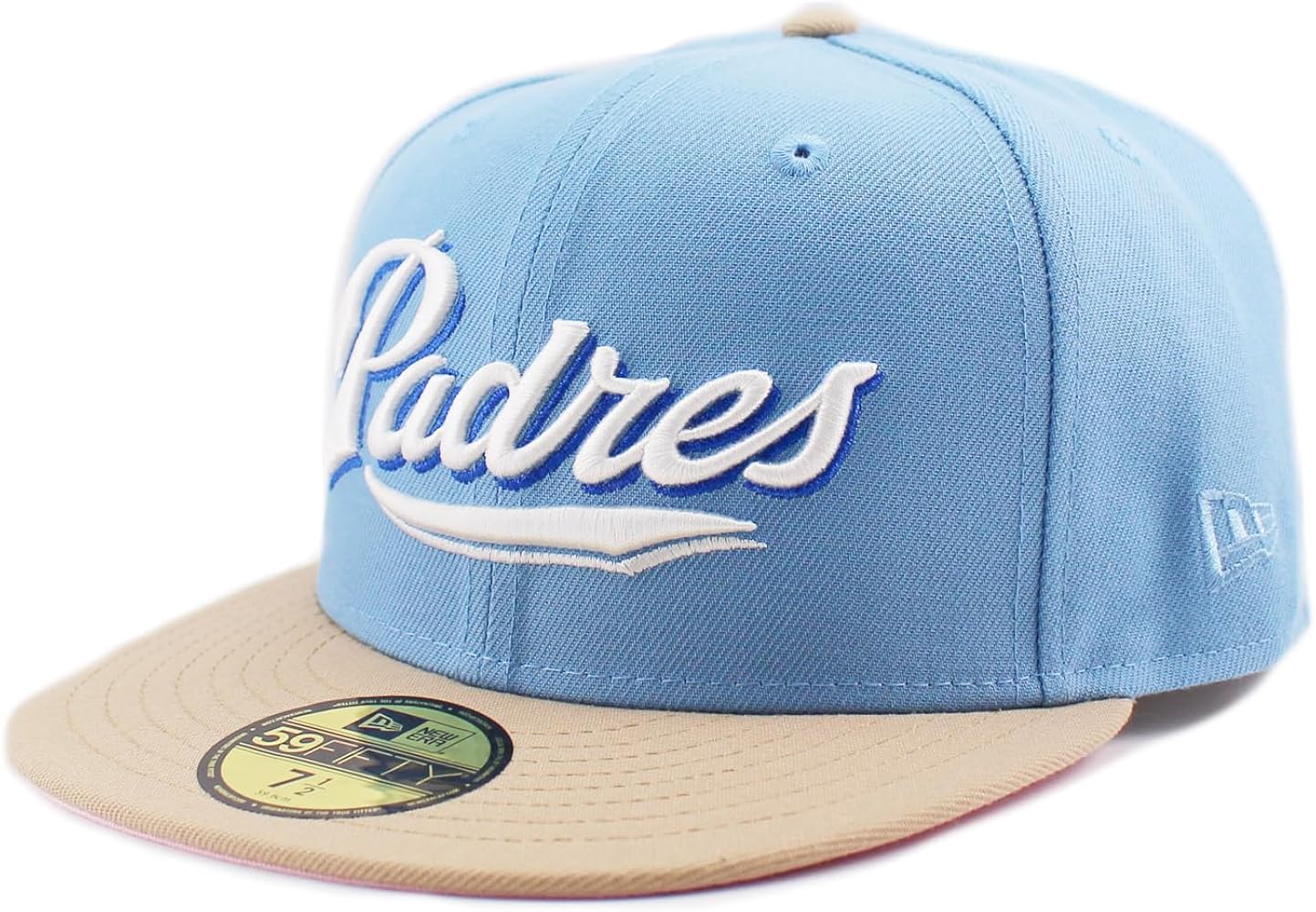 【人気】MLBパドレスキャップ ホワイト/ターコイズ 59FIFTY オンフィールド 2025 MLB 4th of July サンディエゴ