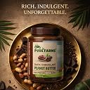 PURE FARMS Dark Chocolate Peanut Butter 925g | Crunchy Chocolate Peanut Butter Spread | 22g Protein, Pure Cocoa | 80% Roasted Peanuts, Family Pack gallery image