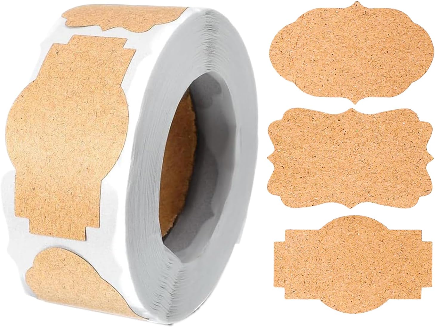 Craft Labels,300 Piece Identification Blank Roll Tags,1.97x1.18inch Stickers to Write On - for Oil Bottle Lids Canning Food Storage Pantry Christmas Holiday Envelope Packaging Store Owners