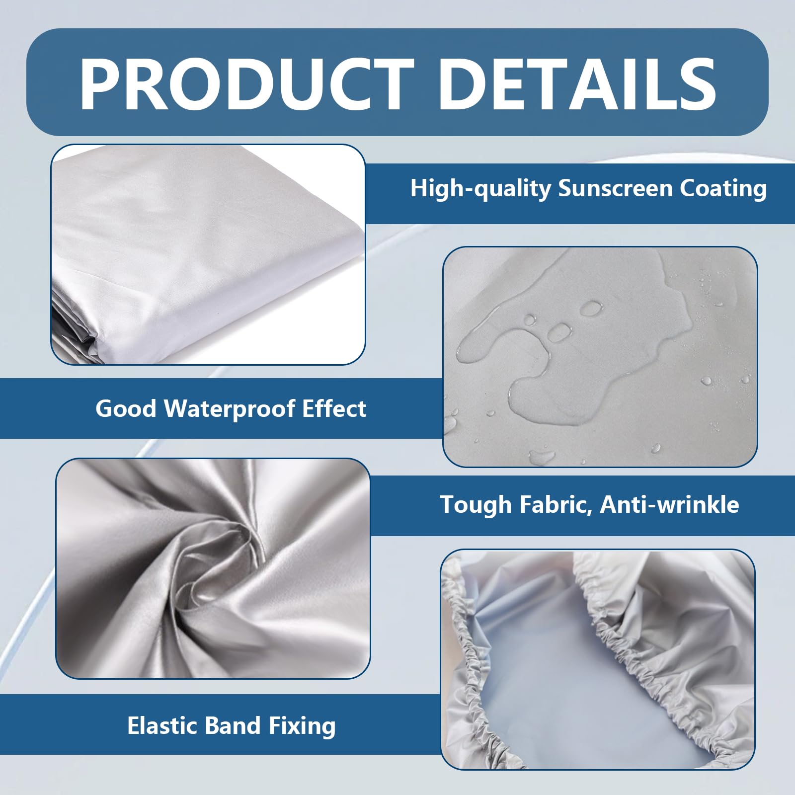Cache Climatiseur Exterieur Imperméable L | Housse Climatiseur Extérieur Protection Étanche Anti-Poussière, Anti-Neige, Résistante aux UV et à la Pluie | Tissu Oxford Argenté, 86x28x54cm
