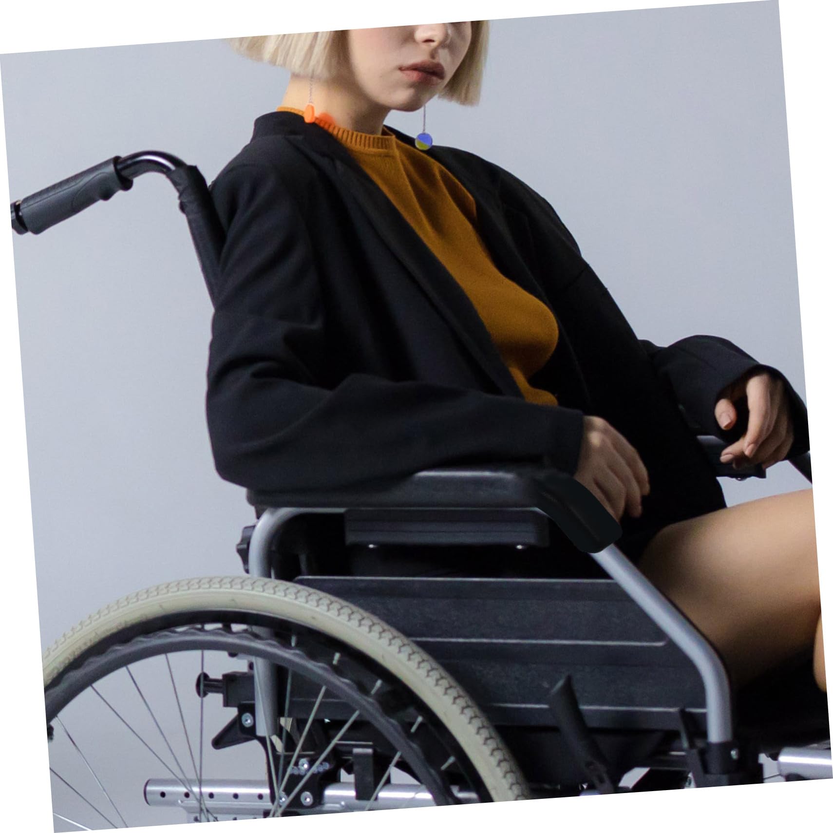 4 Paia Bracciolo della Sedia Indietro Tampone Braccioli Sostituzioni Supporto Adulti Cuscino in Gel Sostituzione Parti della Riposo Leggero III Nero Plastica