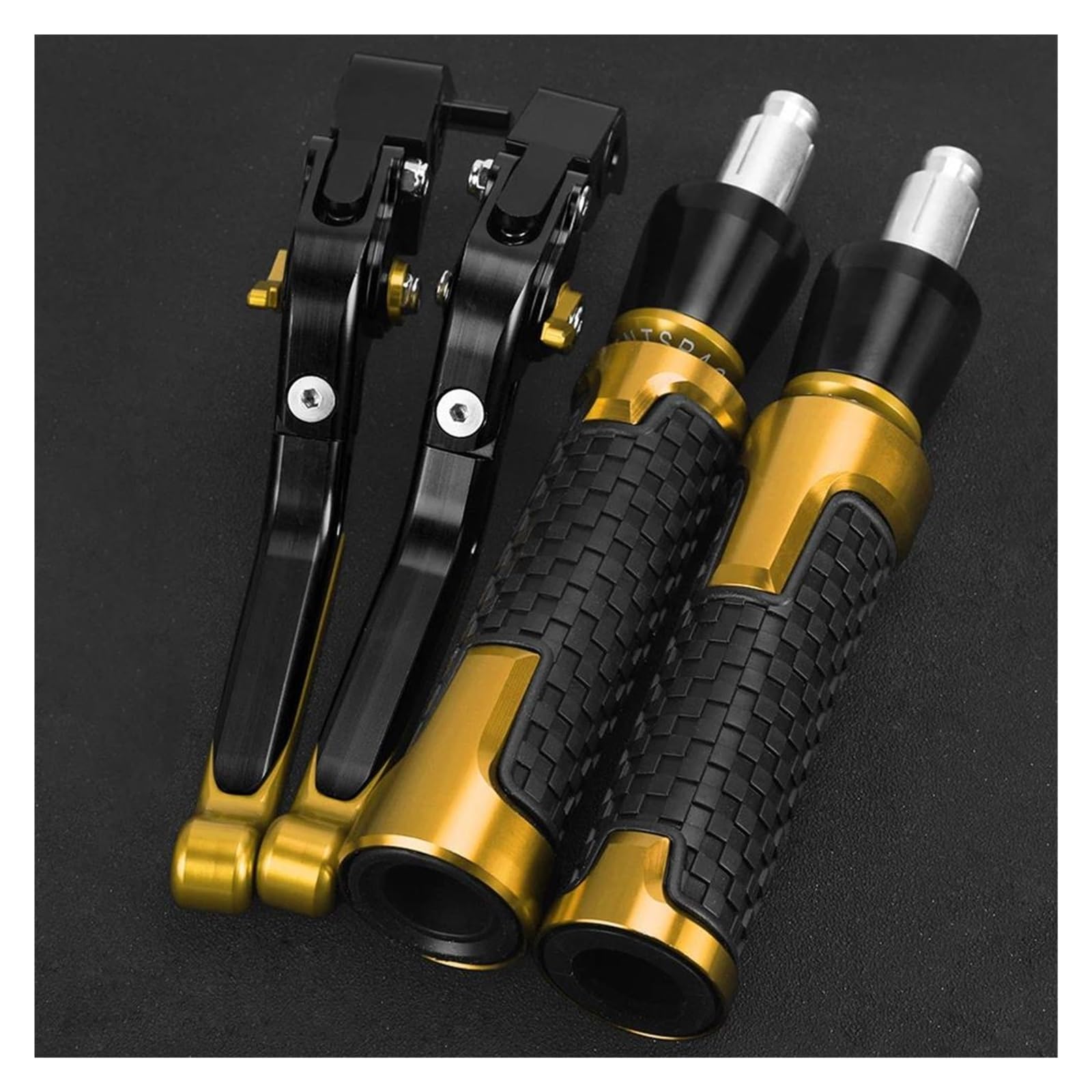 Wajuhjk Gold Motorcycle Accessories Brake Clutch Levers Handle Handlebar Grip Ends For Nc700 Nc700s Nc700x 2012-2013(Gold)