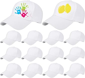 14 Pcs Cotton Baseball Caps Blank Baseball Hat Bulk Adjustable Plain Ball Cap for Men Women Running Outdoor Sports