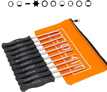 10 Pcs Carburetor Adjustment Tool kit for 2 Common Cycle Carburator Adjusting Small Engine Carb Tune up Adjusting Tool- Carburetor Adjuster Tool,Screwdrivers,Lawn Mower Tune Up Kits