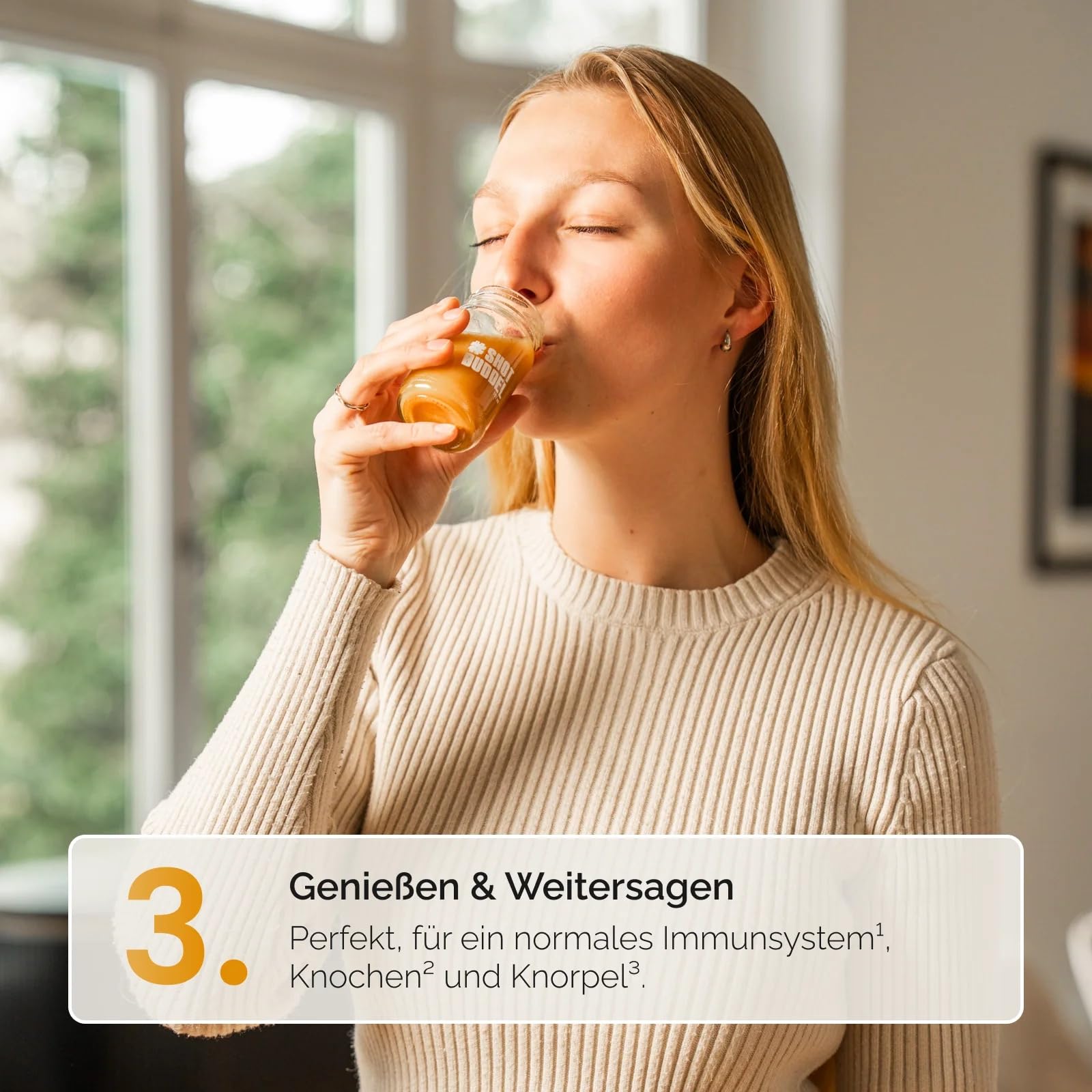 Hansegrün - 2x Bio Kurkuma Shots (50 Stk.) - Superfood-Pulver für Immunsystem¹, Knochen² & Knorpel³ - Kurkuma, Ingwer, Hagebutte & Acerola - 100% echte Zutaten zur täglichen Zubereitung