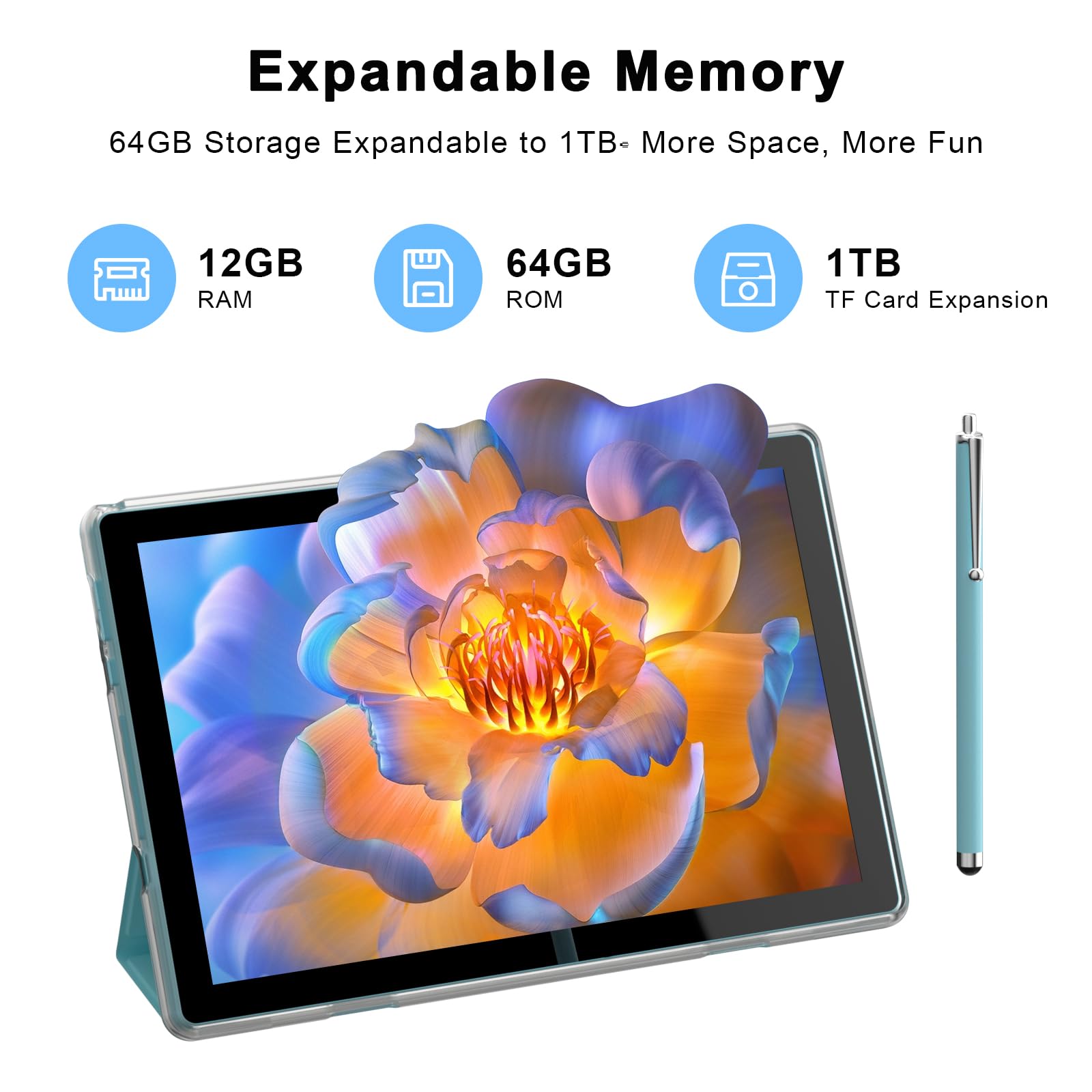 Amazon.co.jp: HOTTABLET タブレット 10インチ Android 15、RAM 12GB(4
