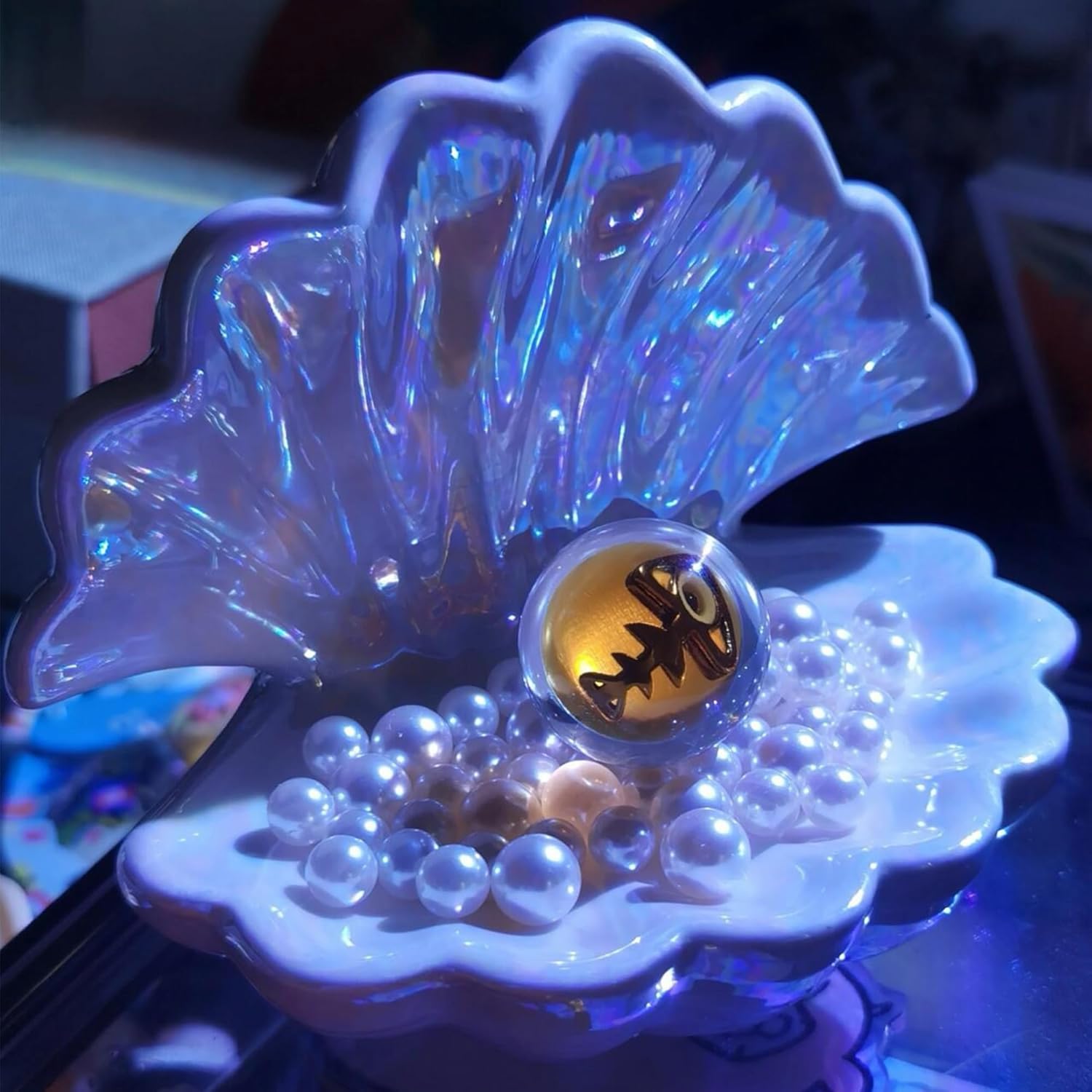 Shell Trinket Dish Ceramic Conch Ring Holder Jewelry Tray Decorative Jewelry Plate Cute Jewelry Organizer for Home Decor (Shell A) - Image 6