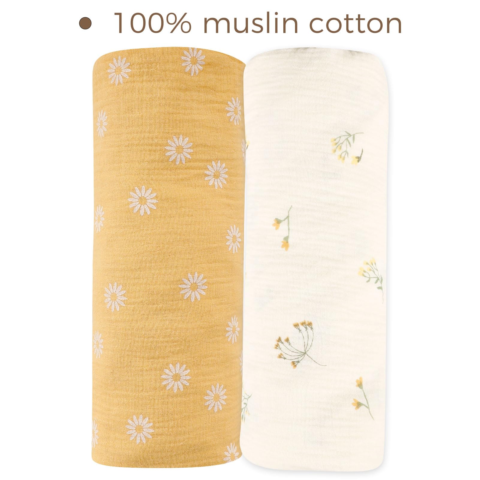 Juego de 2 sábanas de muselina para cuna para niñas y niños, transpirables y cómodas, sábanas para cuna de bebé neutrales, colchón de cuna ajustable y colchón de cama de niños pequeños, 52 x 28