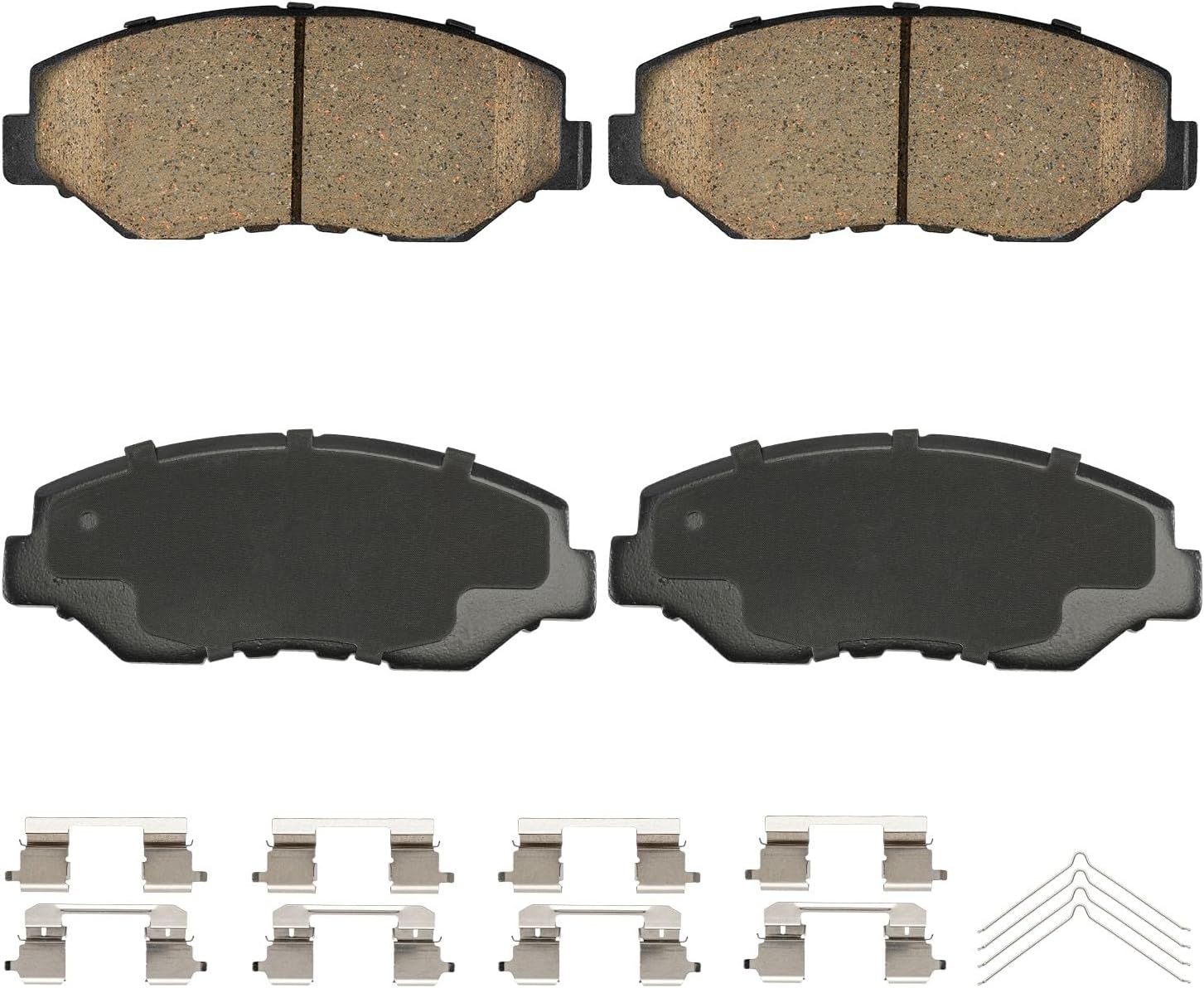KAX Ceramic Brake Pads Front for Honda Accord 2003-2017, Civic 2012-2021, CR-V 2002-2006 2012-2016, Element 2003-2011, ILX 2013-2015, CR-Z 2016, Fit 2014, Low Noise & Low Dust, Set of 4
