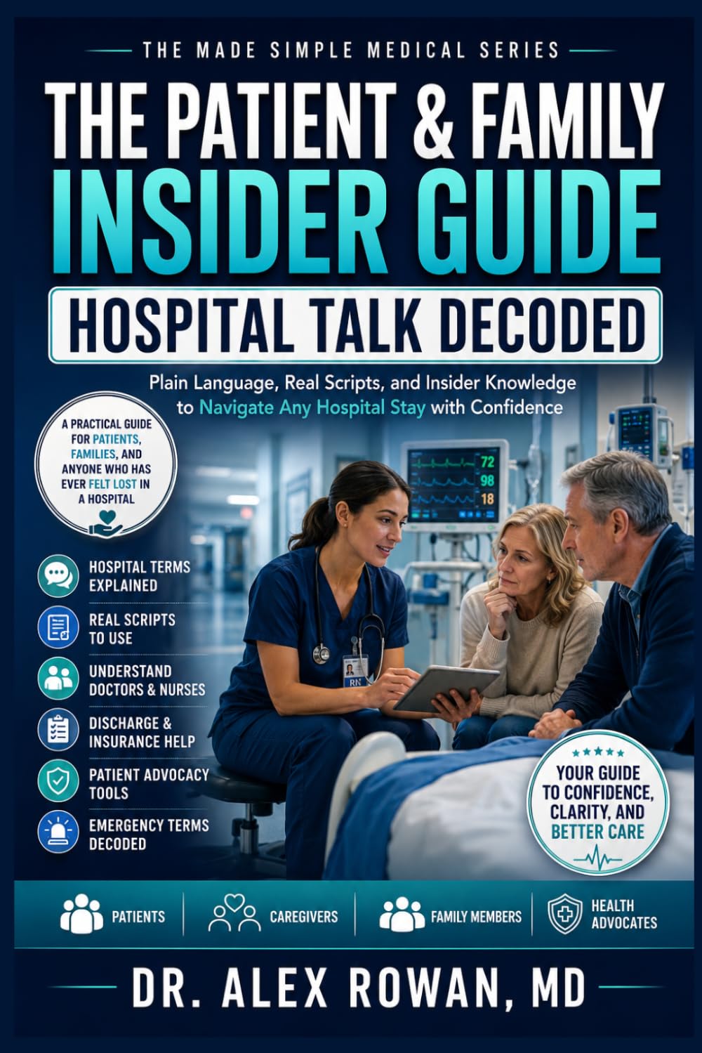 THE PATIENT & FAMILY INSIDER GUIDE (FULL COLOR): Plain Language, Real Scripts, and Insider Knowledge to Navigate Any Hospital Stay with Confidence (MEDICAL BOOKS MADE SIMPLE)