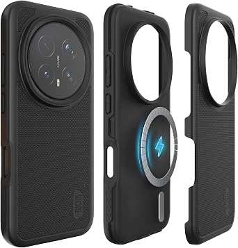 TUDIA MergeGrip [Magsafe Compatible] Designed for Honor Magic 8 Pro Case 5G - [Military Grade Drop Tested] Dual Layer Shockproof Slim Heavy Duty Tough Phone Cases Cover - Black