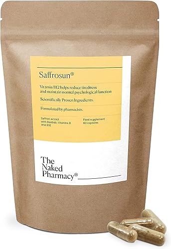 THE NAKED PHARMACY - Extracto de azafrán de Saffrosun con suplemento de vitamina B12 - 60 cápsulas