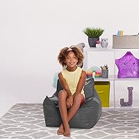 Vista 237 de Posh Creations Puf estructurado cómodo para jugar, leer y ver la televisión, Malibu Lounge, tela de lona para colorear, criaturas
