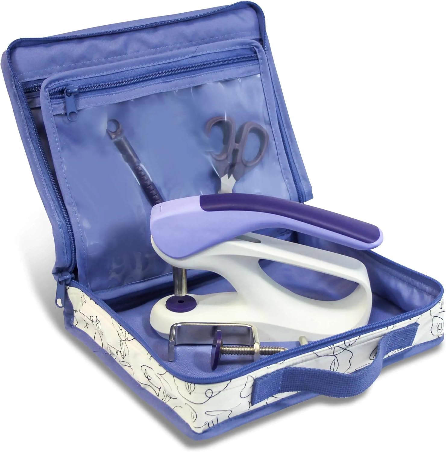 Prym All-in-One Mini Craft Organizer Bag, Artistic Faces