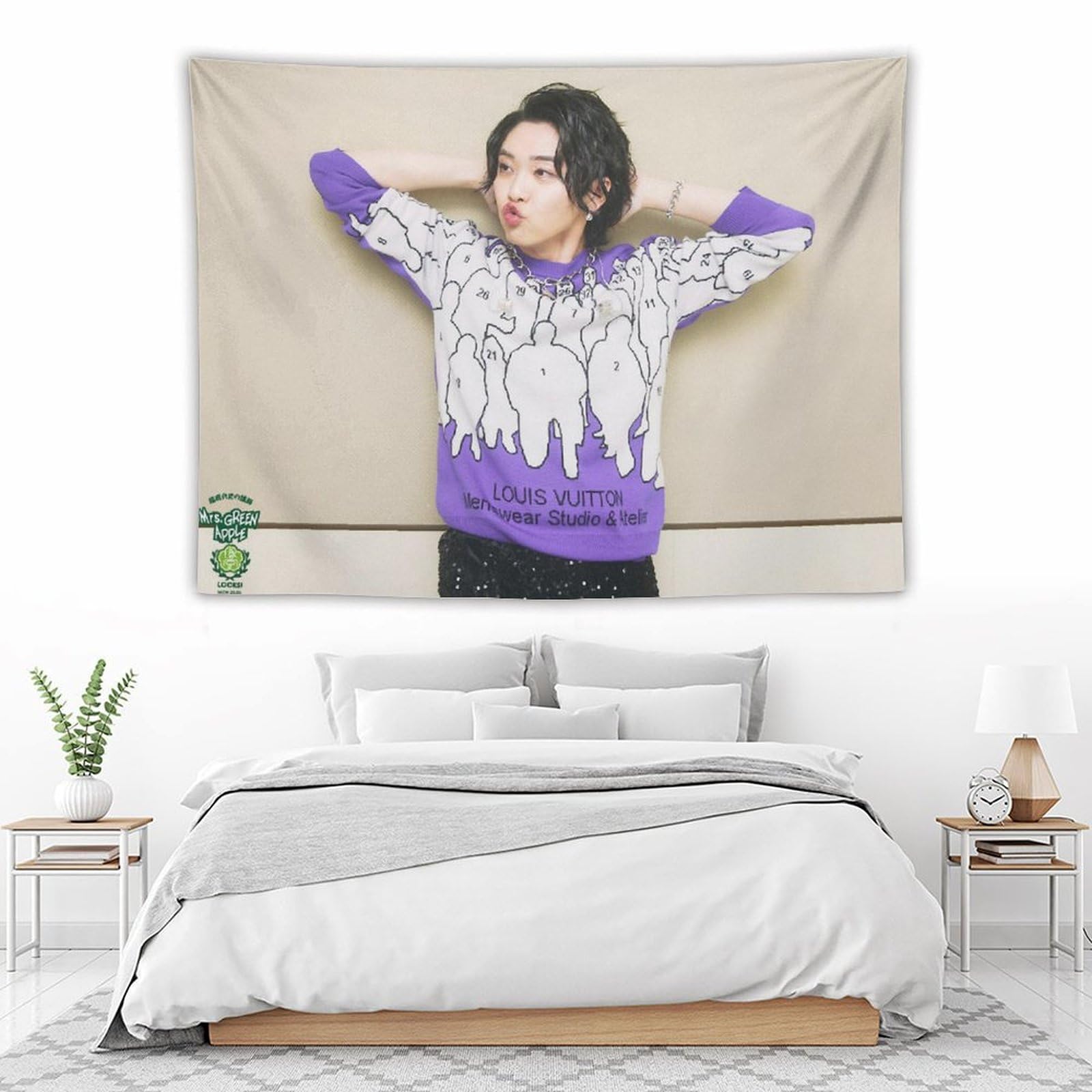 Amazon.co.jp: ミセス-大森 元貴 タペストリー 壁掛け 壁 窓の装飾