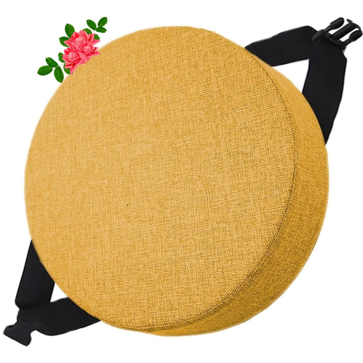 Uyeoco 5# Memory Foam Round Seat Cushion 5/8Cm Thick,35/40/45/50Cm Round Stool Cushion, Circle Chair Pad With Removable Cover For Dining Kitchen Bar Chairs (Color : Size : 35X35x5cm)