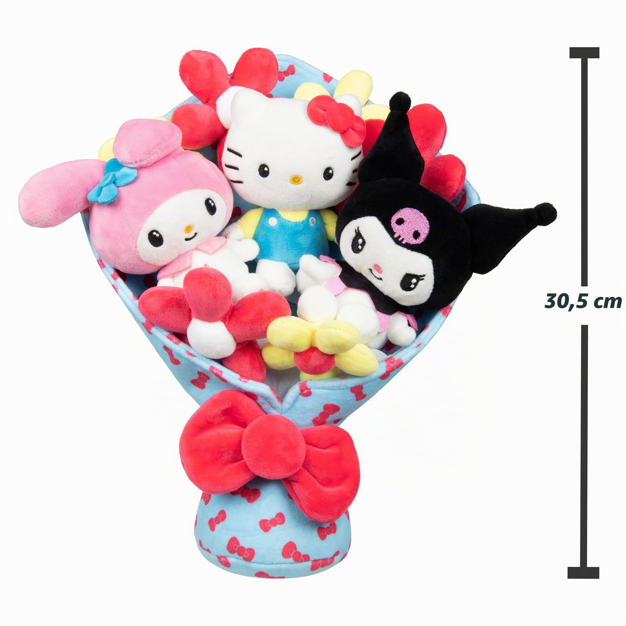 Jazwares Hello Kitty and Friends - Bouquet di peluche da 30,5 cm, 9 peluche inclusi, prodotto Sanrio con licenza ufficiale