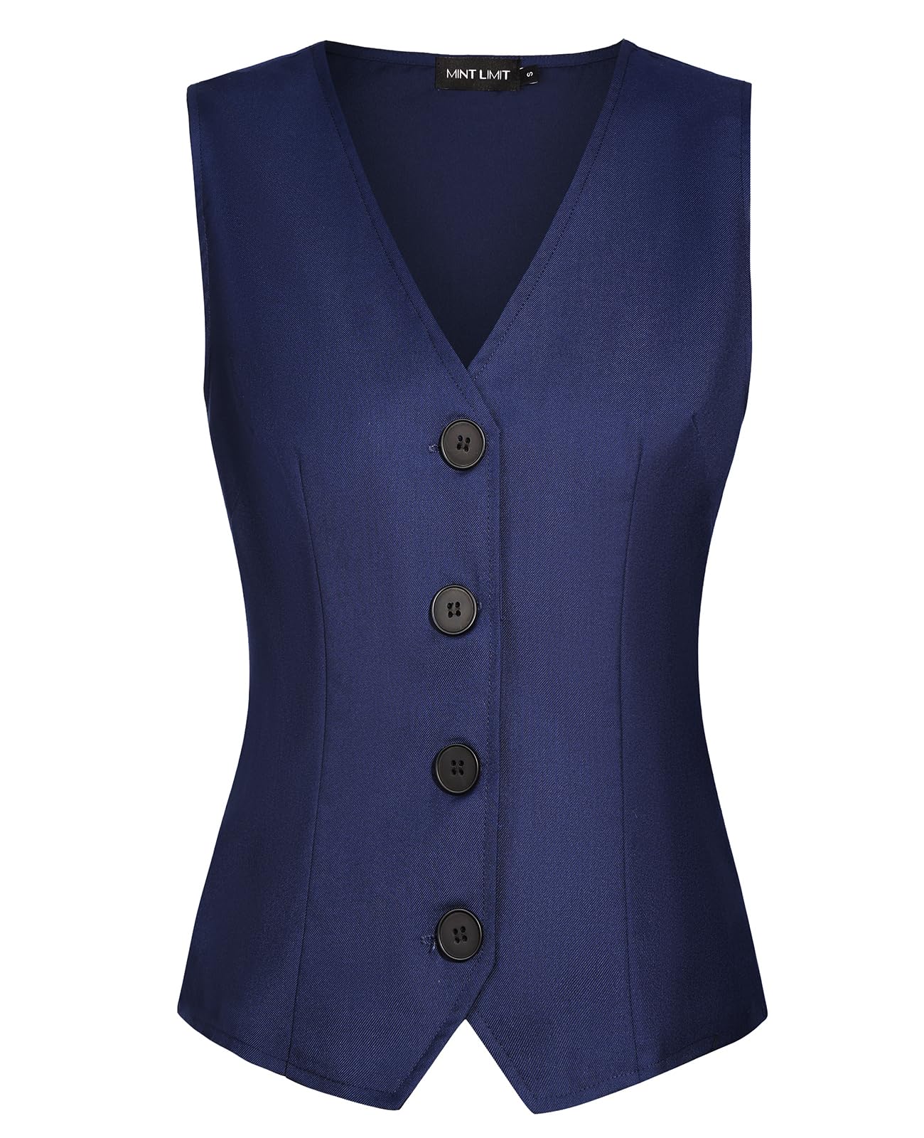 MINTLIMIT Womens Waistcoat Vest Dressy Casual Button Up Sleeveless Tuxedo Suit Vest Fitted Jacket Crop Top