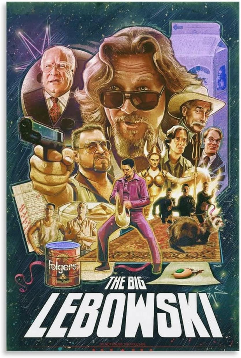 AAH 1988 The Big Lebowski Classic Movie Poster Decorative Painting Canvas Wall Art Living Room Posters Bedroom Painting 16x24inch(40x60cm)