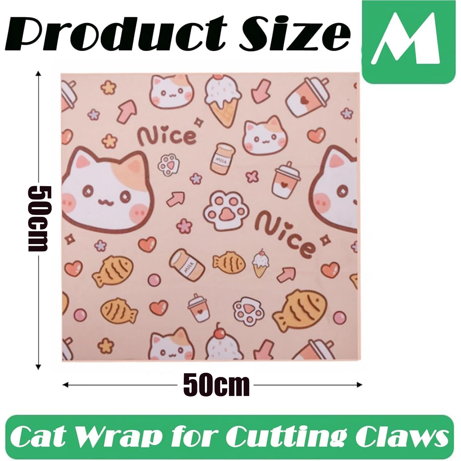 Cat Wrap, Cat Grooming Bag, Cat Claw Covers, Cat Wrap for Cutting Claws Cat Calming Products - Image 2