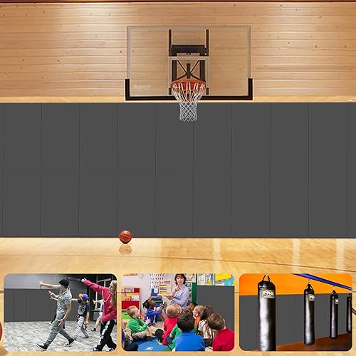VANCL Gym Wall Padding Mats Gym Wall Pads for Gym Wall Panels 2" Thick Gym Padding for Wall with High Density Anti-Impact Wall Protection Pad,