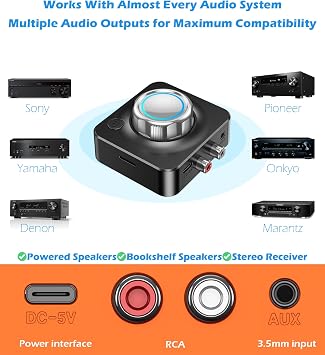 Bluetooth Receiver for Home Stereo Bluetooth Adapter