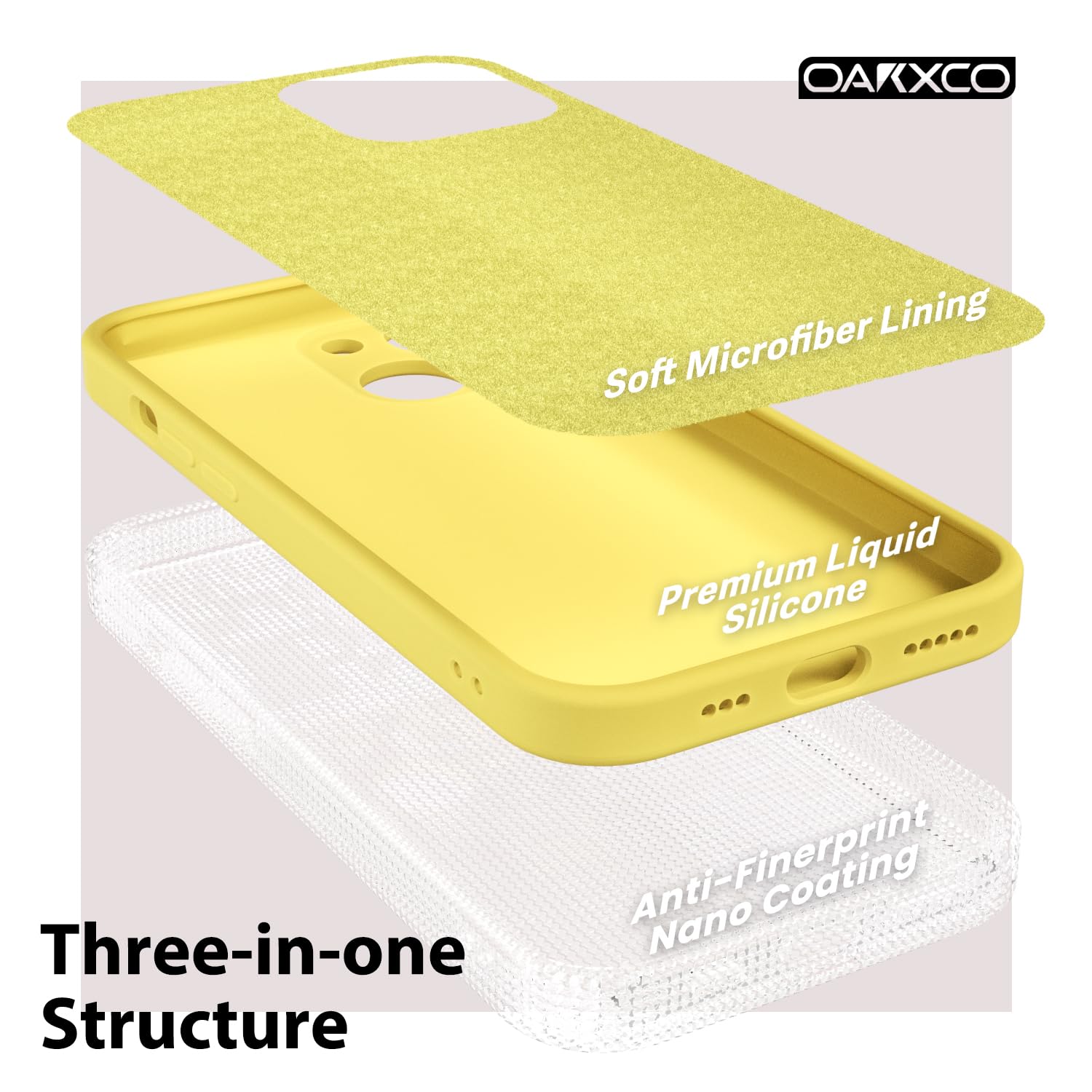 oakxco for iPhone 16 Pro Max Case Liquid Silicone, Soft Rubber Gel Elegant Aesthetic Basic Simple Cover, Cute Thin Slim TPU Matte Solid Color Plain Smooth Case for Women Girl, Light Pink — view 1048