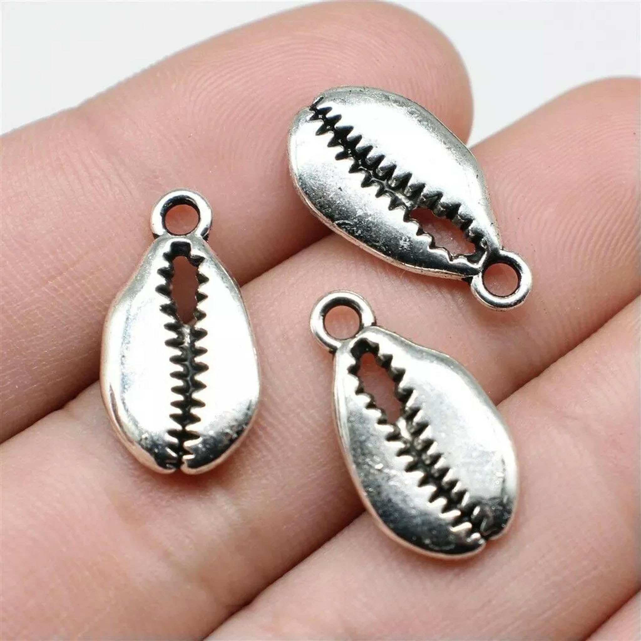 Pendentifs conques argent antique 20x10mm B14427 pour loisirs créatifs