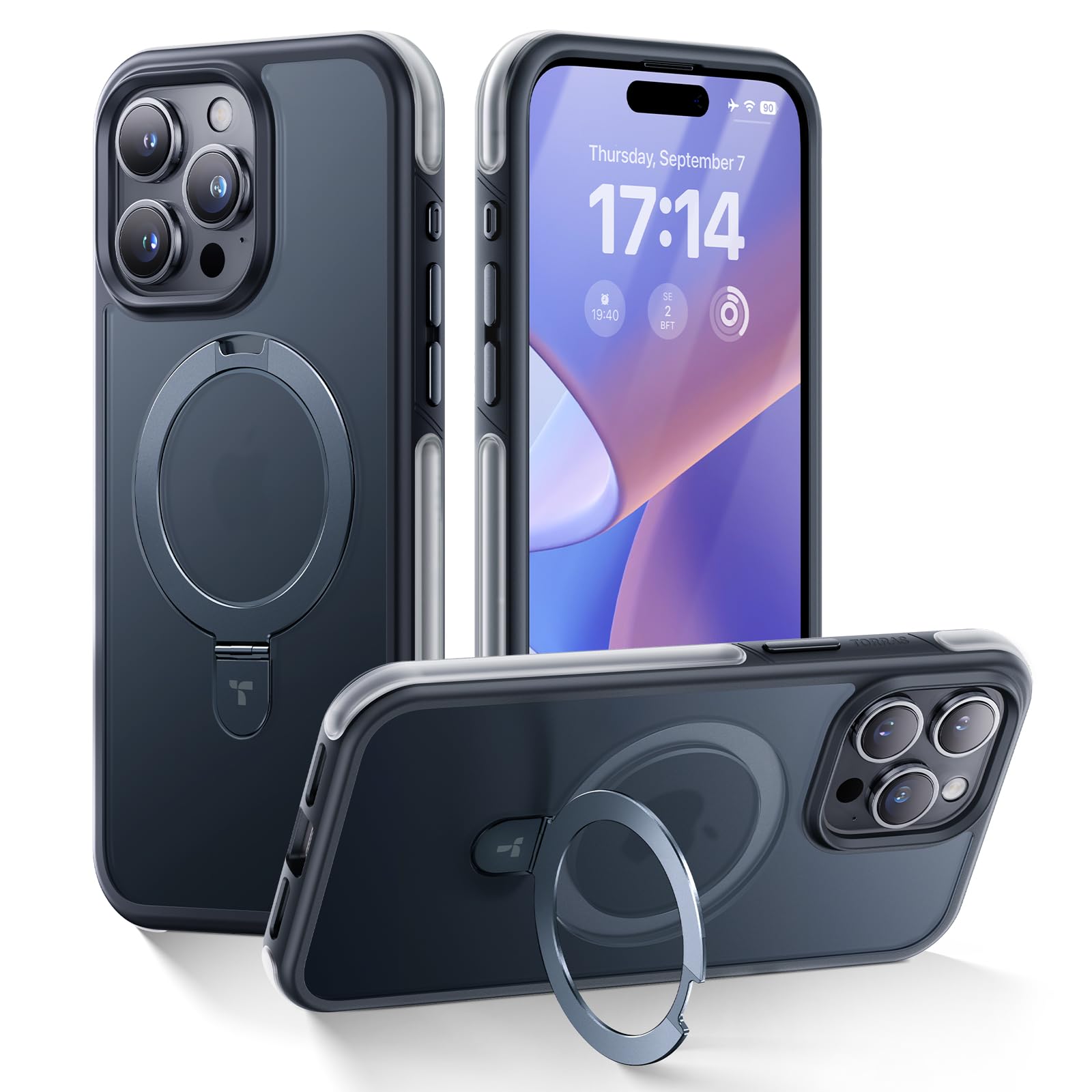 Amazon.com: TORRAS Q1 Air for iPhone 15 Pro Case Magnetic Stand