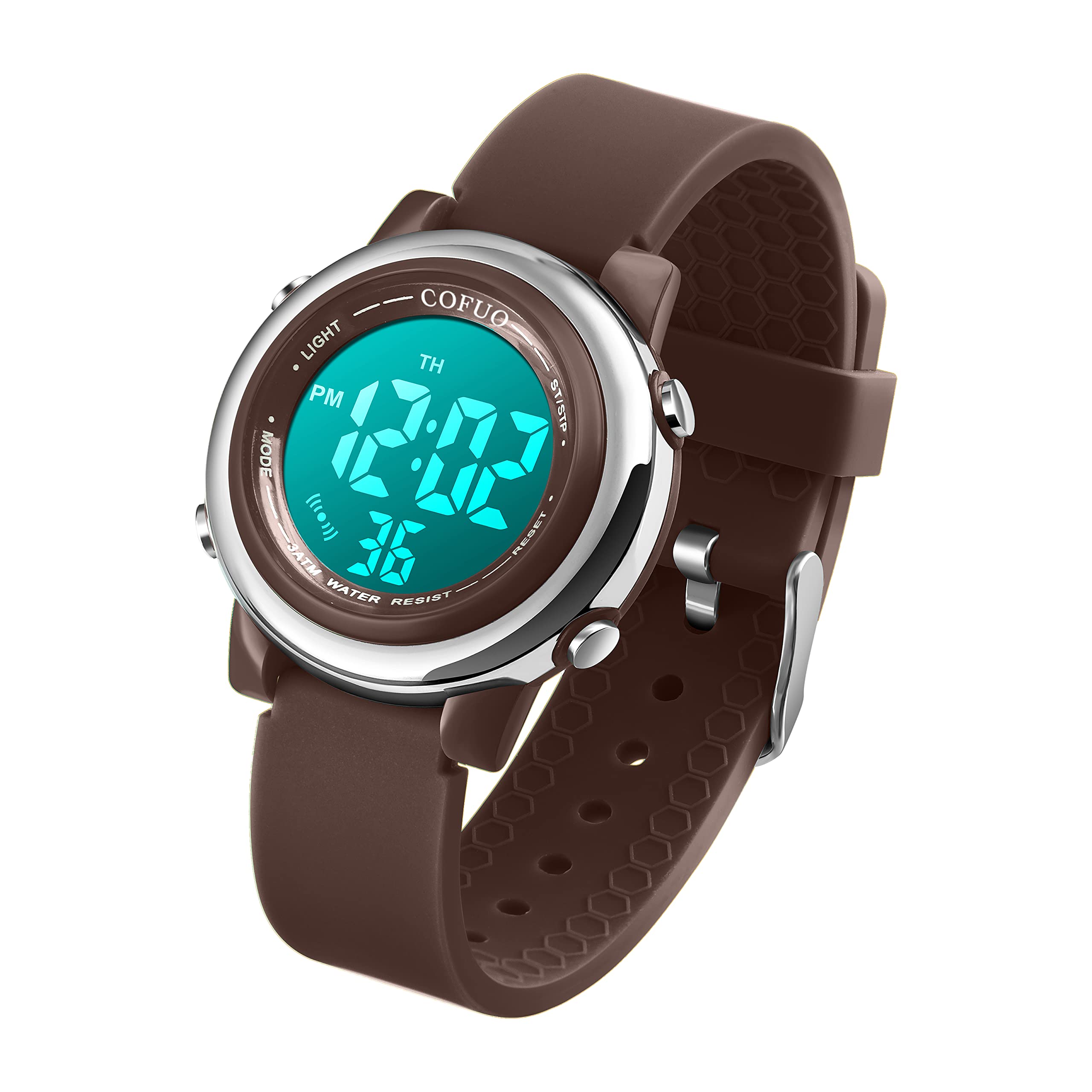 cofuo Kids Digital Sport Waterproof Watch for Girls Boys, Kid Sports Outdoor LED Electrical Watches with Luminous Alarm Stopwatch Child Wristwatch