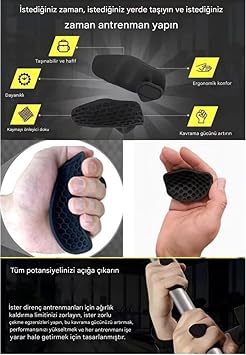 Mingodan Ergonomik Fitness El Koruyucu, Avuç İçi Koruma Dambıl Fitness Ağırlık Kavrama Pedi Kondisyon, Barfiks, Siyah Kaymaz Yüzeyli, Halter ve Ağırlık Çalışmaları için, Dayanıklı Spor Ekipmanı