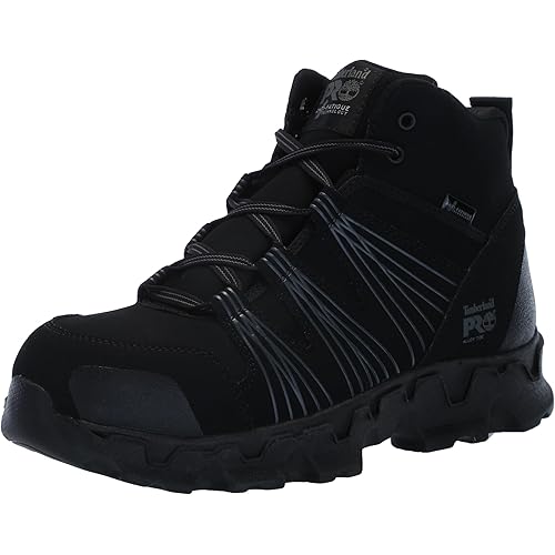 Timberland PRO Men's Powertrain Mid Alloy Toe ESD Industrial Hiking Boot