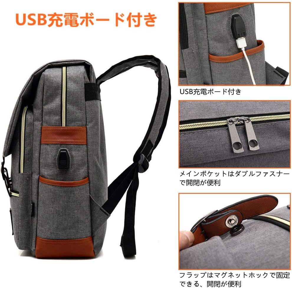 SKYBOW リュックサック マザーズバッグ スクエア バックパック レディース 男女兼用 大学生 高校生 通学通勤 学生用 旅行 可愛い メンズ ディバッグ 大容量 リュック 人気 大人 女子 シンプル