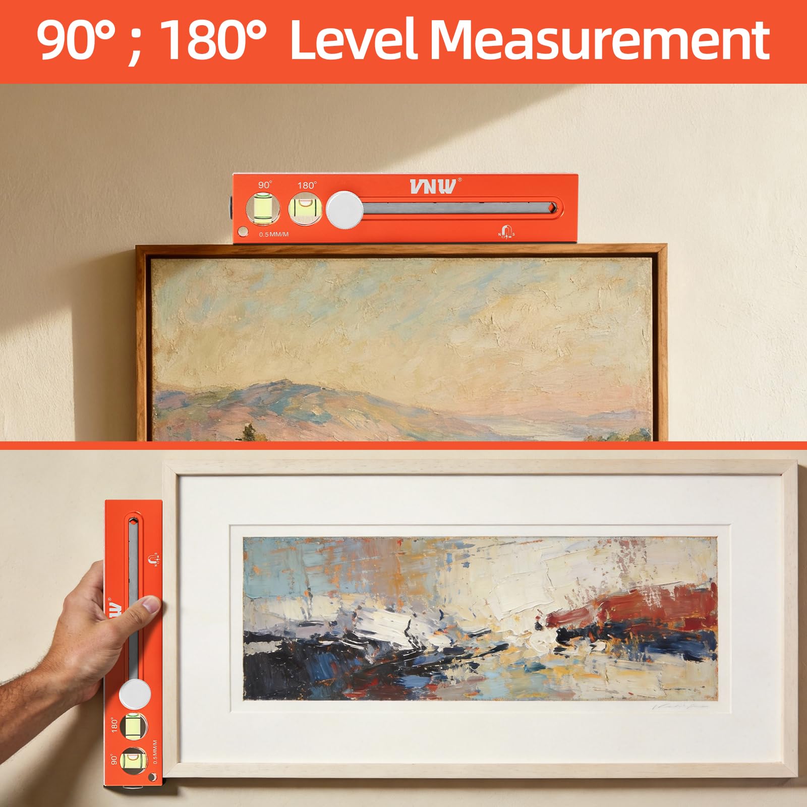 7" Aluminum Torpedo Level - Sliding Ruler & Magnetic Base -5