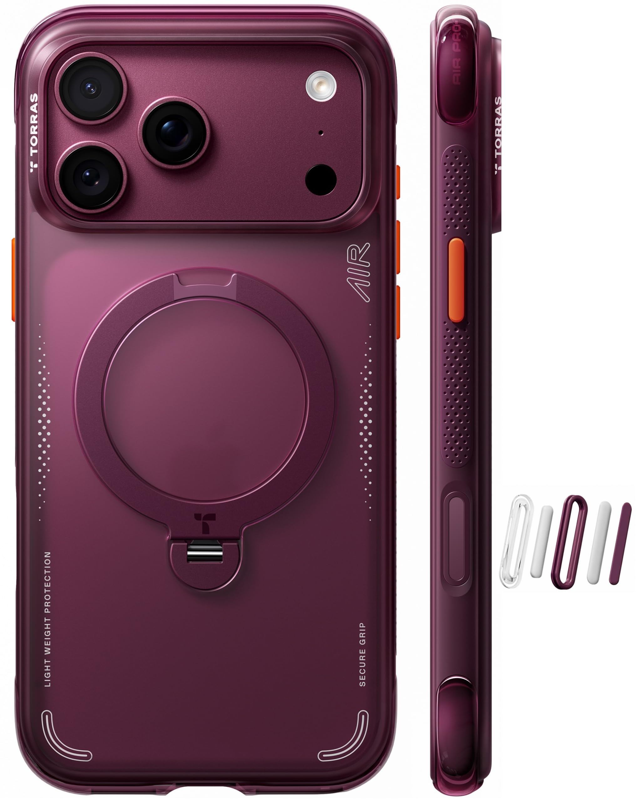 TORRAS Q3 Air for iPhone 18 Pro Max Case, 360 Magnetic Stand-Cosmic Purple | AirPro Cushion, Fit for MagSafe, Heavy Duty Impact Protection, Camera Control Button, Tough Durable Phone Case, 6.9 inch