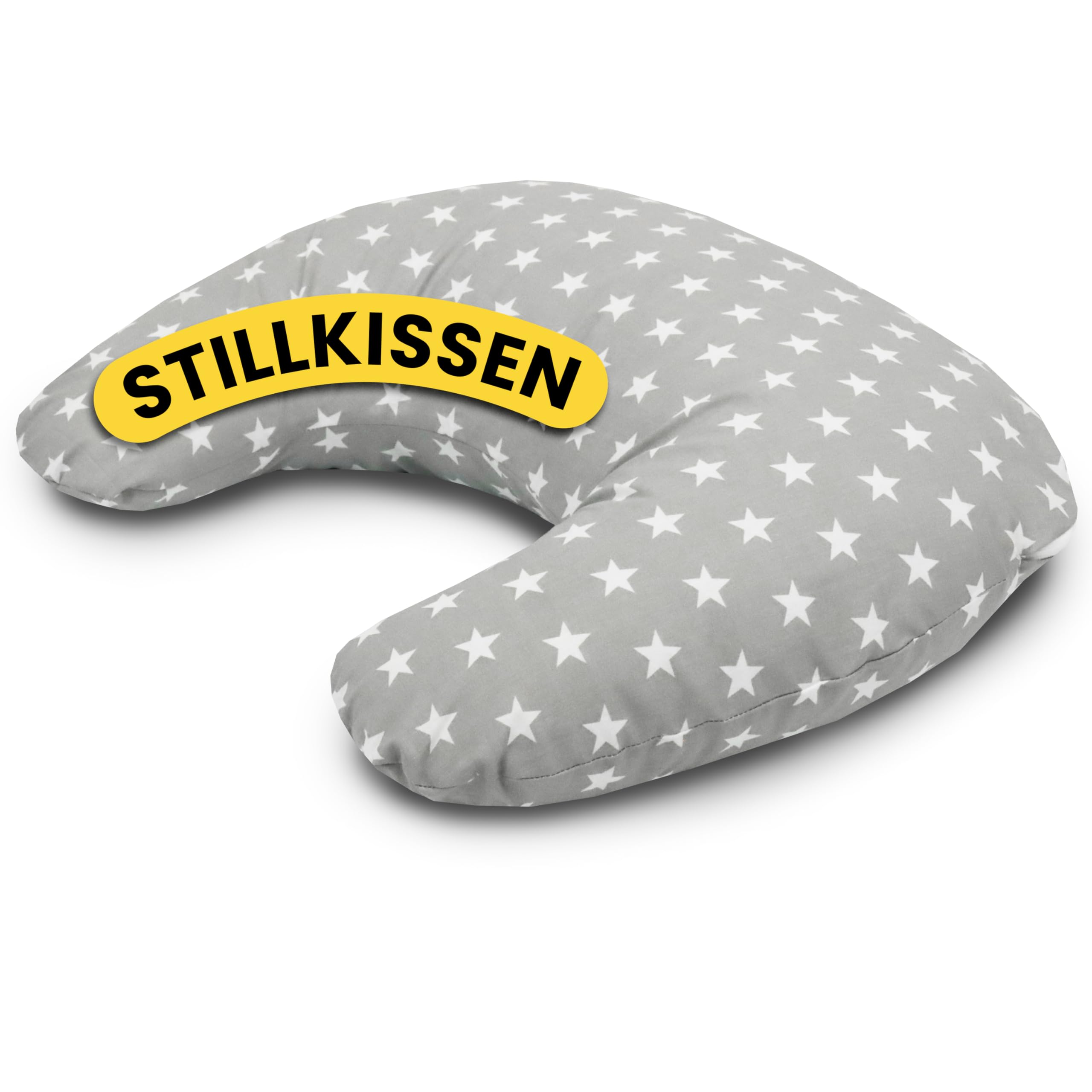 Coussin D'allaitement En Forme De Lune - Housse Coton Et Velours Lavable, Rembourrage Silicone Ergonomique - 4