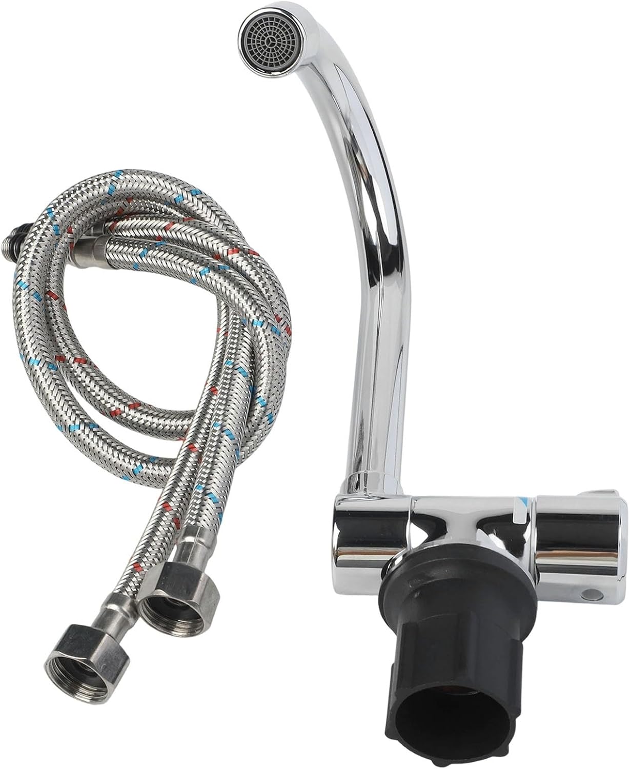 Fold Down Caravan Hot And Cold Mixer Water Tap Faucet,With 360 Degree Rotation For RV,For Motorhome,For Camper And For Yacht