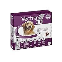 VECTRA 3D Antiparassitario per Cane 3 Pipette Antipulci, Antizecche e Antizanzare