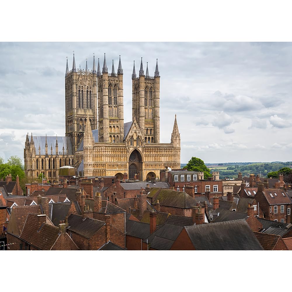 1500(87x57cm)-piece Adult Puzzle, Lincoln Cathedral, Lincoln City, England Architectural Landscape Puzzle